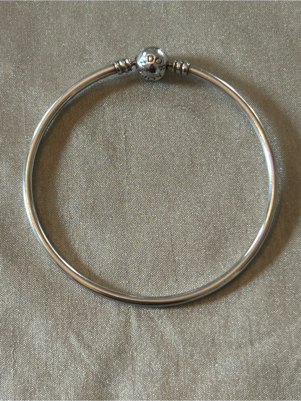 Authentic Pandora Moments Sterling Silver Bangle Bracelet